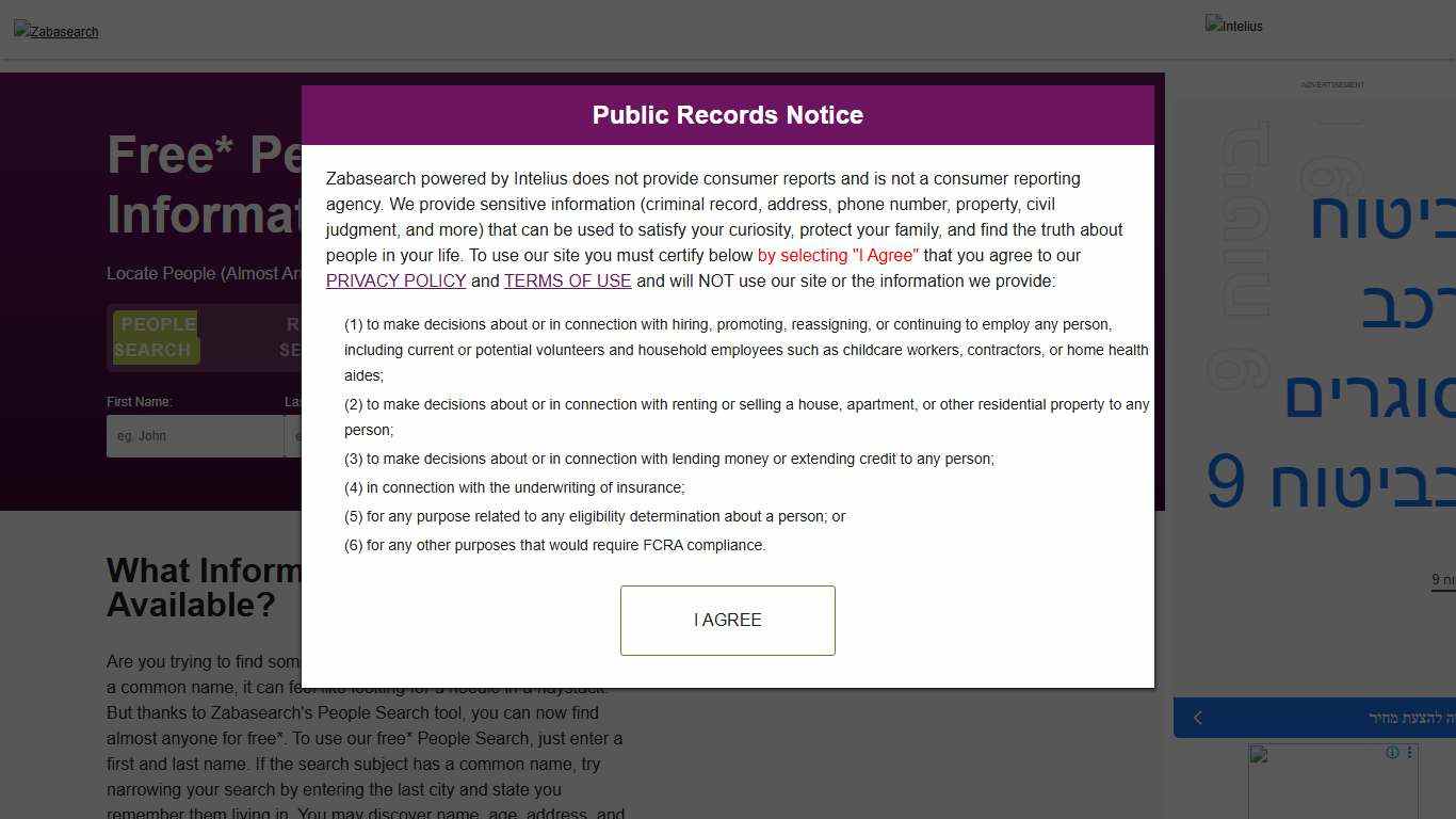 Free* People Search Engine - Search By Name & Phone Number ZabaSearch