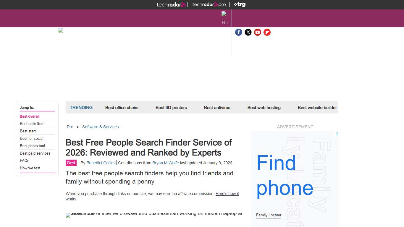 Best free people search finder service of 2026: reviewed and ranked by experts TechRadar